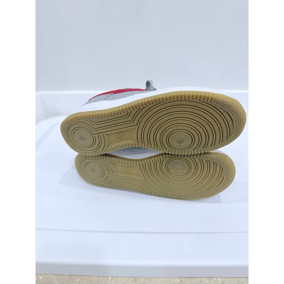 Nike Air Force 1-2 Gray Red Gum GS size 7Y kids youth af1 CI1759-002 - Picture 9 of 13